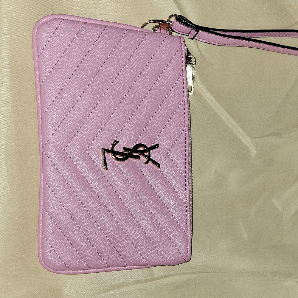 Light Pink Quilted Clutch